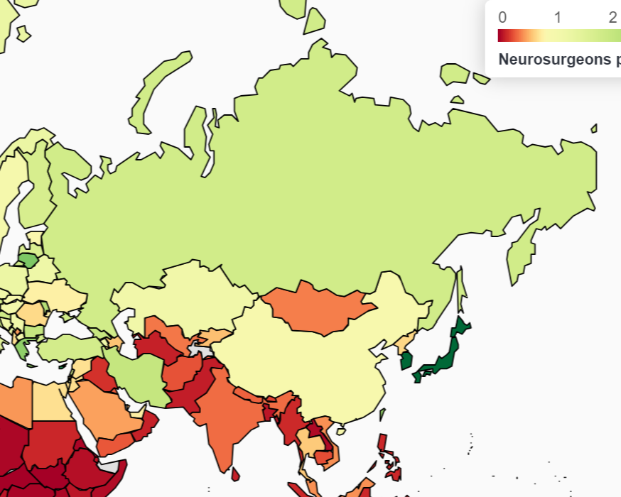 Global Anesthesia Workforce Map